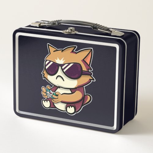 Chat Gamer _ Design for Geeks Metal Lunch Box
