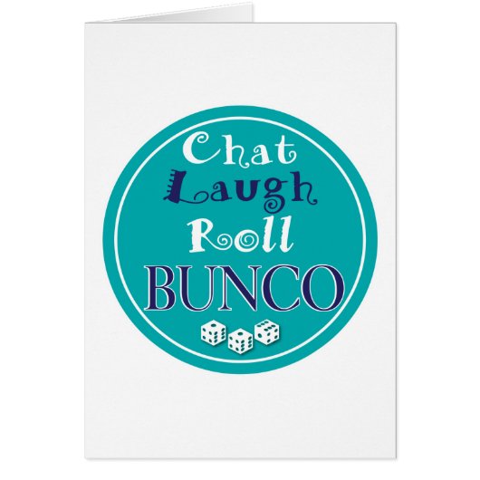 chat,laugh,roll - bunco cards (Front)