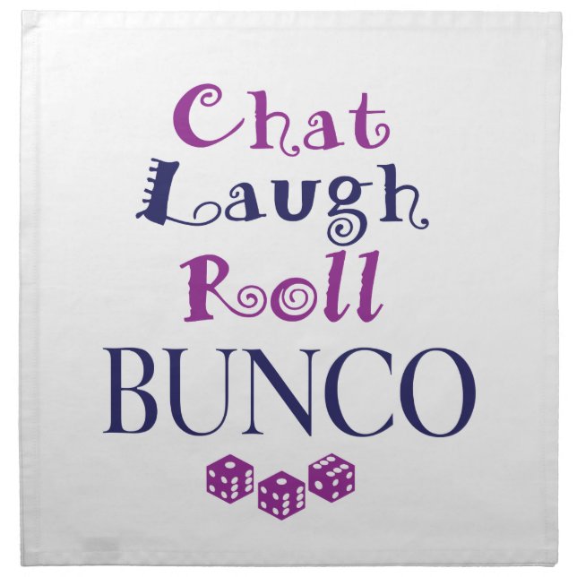 chat,laugh,roll - bunco napkin (Front)