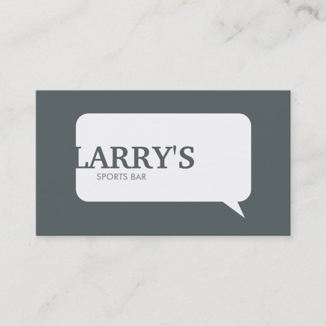 Chat Logo in Gray II Business Card (Front)