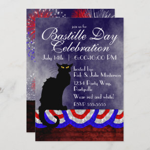 Chat Noir Bastille Day Invitation