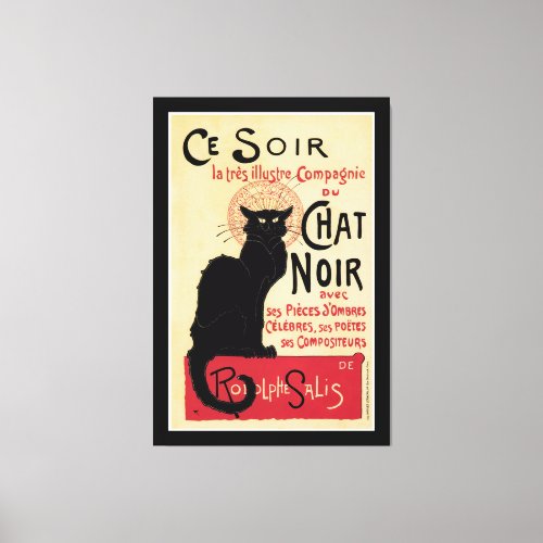 Chat NoirBlack Cat Canvas Print