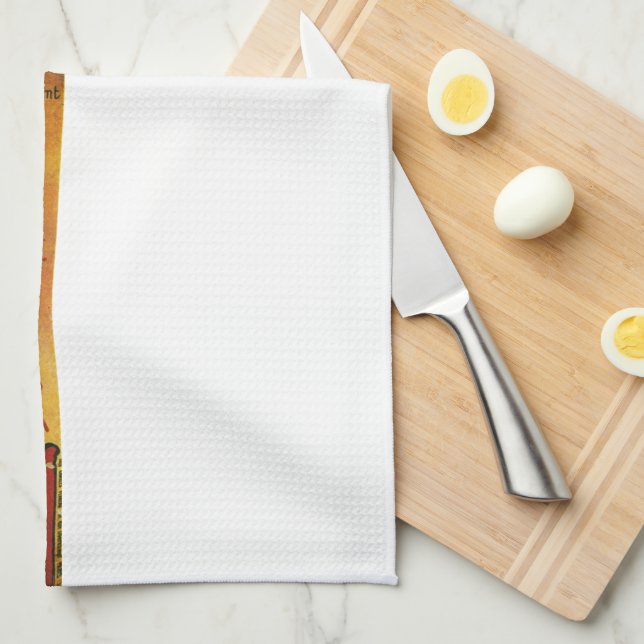 Chat Noir - Black Cat Kitchen Towel (Quarter Fold)