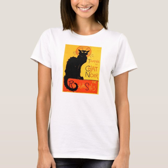 Chat Noir...Black Cat Ladies Shirt (Front)