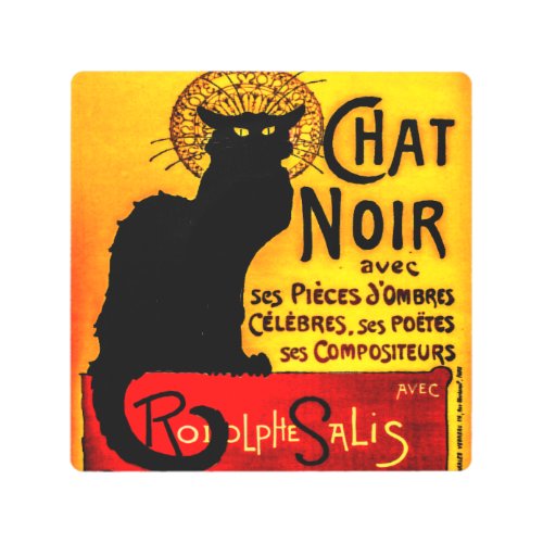 Chat Noir _ Black Cat Metal Print