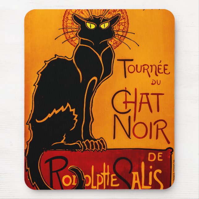 Chat Noir - Black Cat  Mouse Pad (Front)