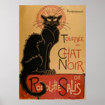 Chat Noir ~ Black Cat Poster by OldArtReborn at Zazzle