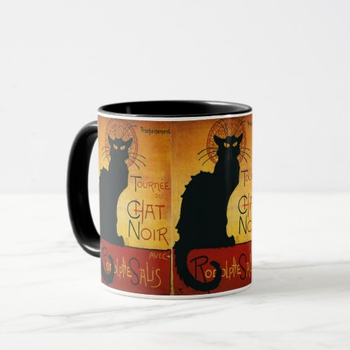 Chat Noir _ Black Cat Vintage French Advertisement Mug