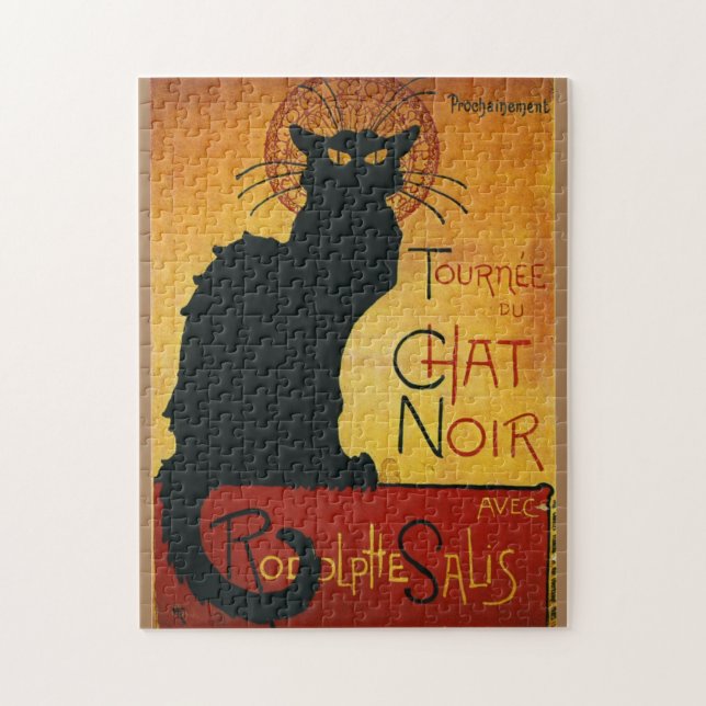 Chat Noir - Black Cat Vintage Old Illustration Jigsaw Puzzle (Vertical)