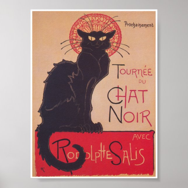 Chat Noir Black Cat Vintage Poster (Front)