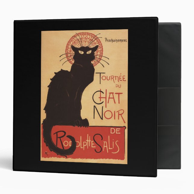Chat Noir Cabaret Troupe Black Cat Promo Poster 3 Ring Binder (Front/Inside)