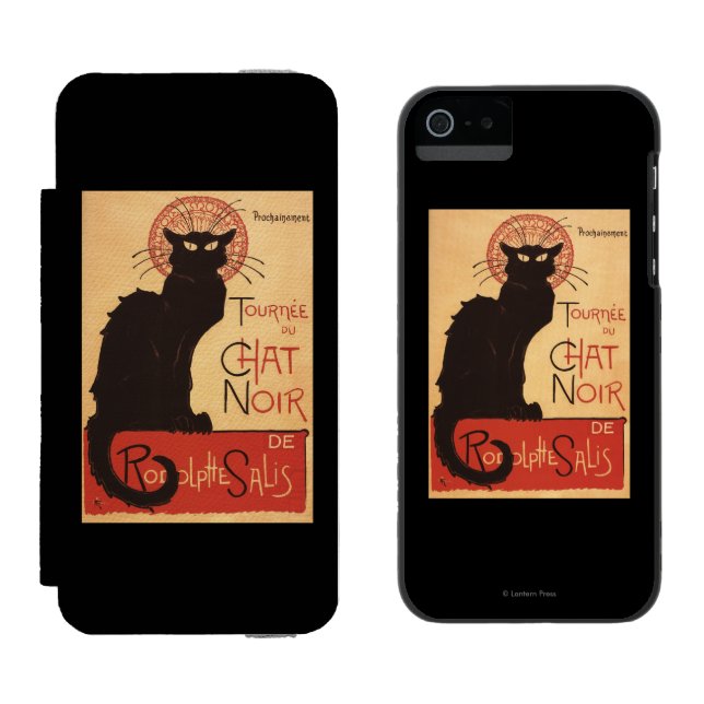 Chat Noir Cabaret Troupe Black Cat Promo Poster Incipio iPhone Wallet Case (Side by Side)
