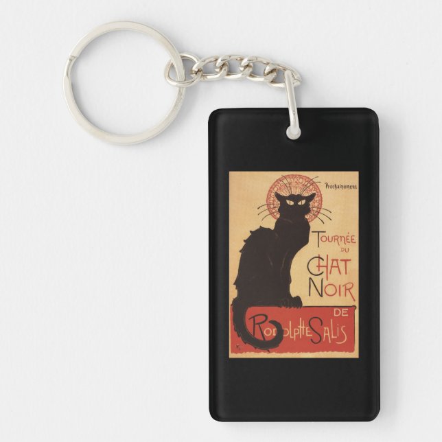 Chat Noir Cabaret Troupe Black Cat Promo Poster Keychain (Front)
