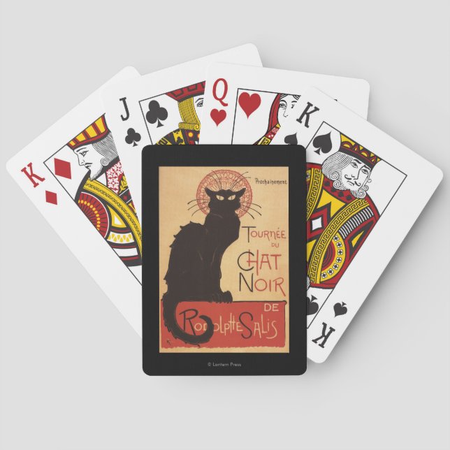 Chat Noir Cabaret Troupe Black Cat Promo Poster Poker Cards (Back)