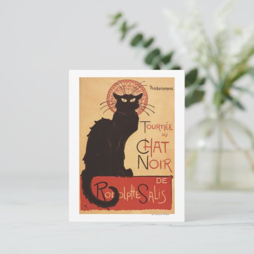 Chat Noir Cabaret Troupe Black Cat Promo Poster Postcard Zazzle