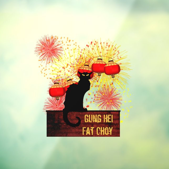 Chat Noir Chinese New Year  Window Cling (Sheet 3)