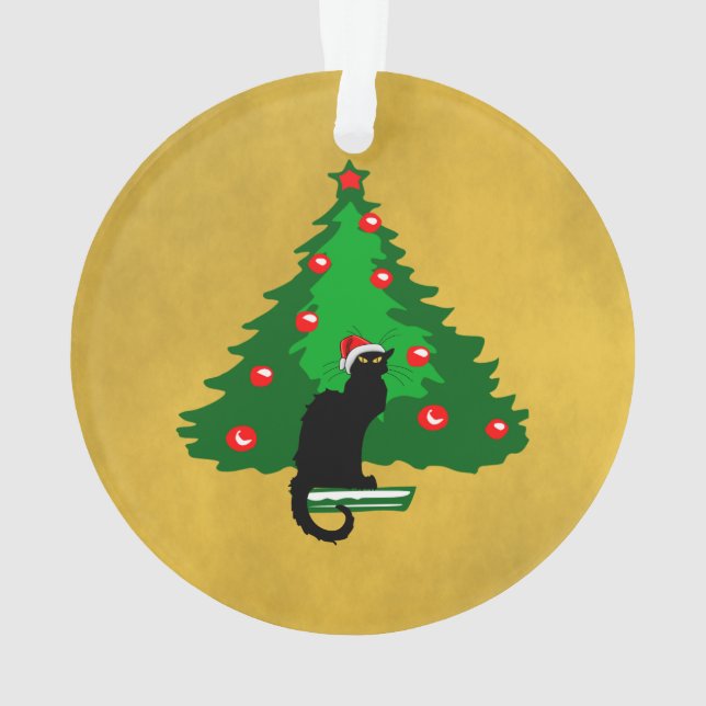 Chat Noir Christmas Ornament (Back)