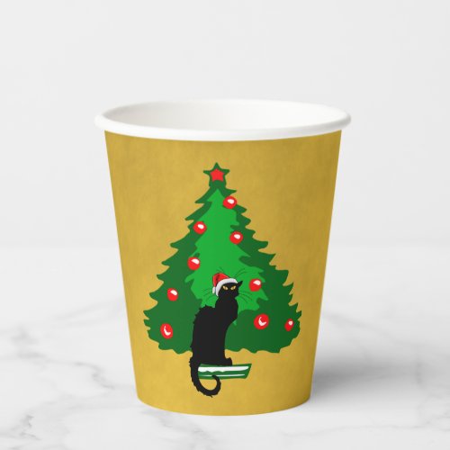 Chat Noir Christmas Paper Plates Paper Cups