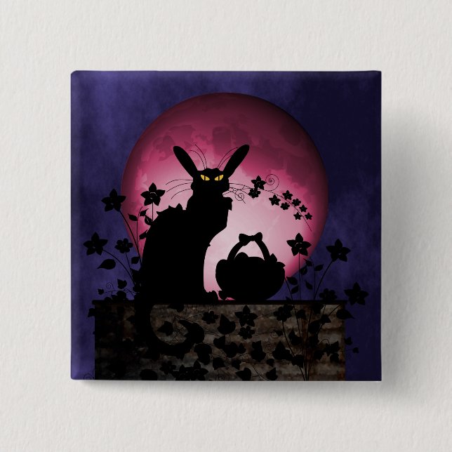 Chat Noir Easter Button (Front)