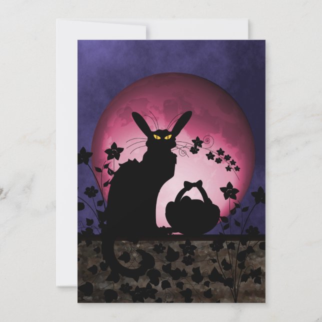 Chat Noir Easter Invitation (Back)