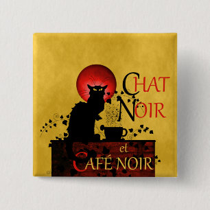 Chat Noir et Café Noir Button