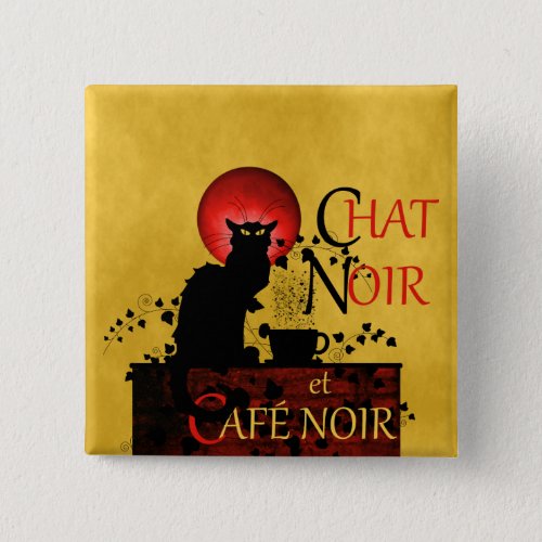 Chat Noir et Caf Noir Button