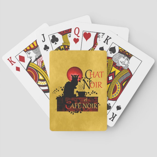 Chat Noir et Café Noir Poker Cards (Back)