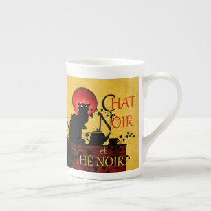 Steinlen: Le Chat Noir Porcelain Mug - Philadelphia Museum Of Art