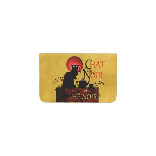 Chat Noir et Th Noir Black Cat Black Tea Card Holder