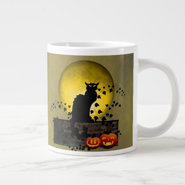 Chat Noir Halloween Giant Coffee Mug (Right)