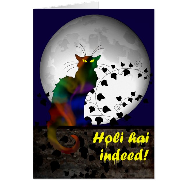 Chat Noir Holi Hai Cards (Front)