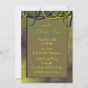 Chat Noir Mardi Gras Invitation