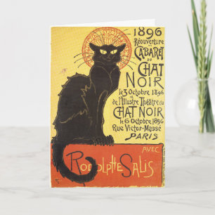 Chat Noir Steinlen Belle Epoque Vintage Art Card