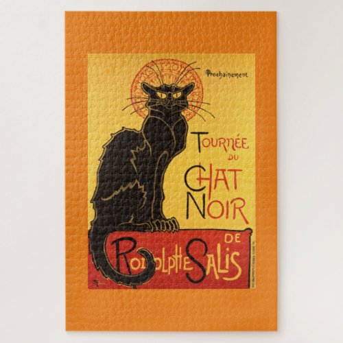 Chat Noir Steinlen Belle Epoque Vintage Art Jigsaw Puzzle