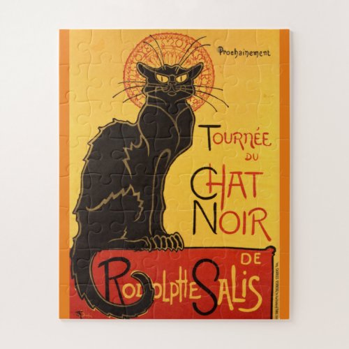 Chat Noir Steinlen Belle Epoque Vintage Art Jigsaw Puzzle