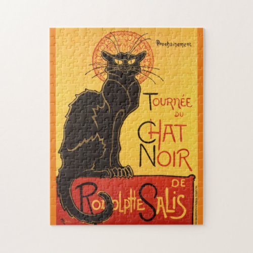 Chat Noir Steinlen Belle Epoque Vintage Art Jigsaw Puzzle