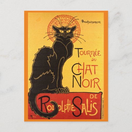 Chat Noir Steinlen Belle Epoque Vintage Art Postcard