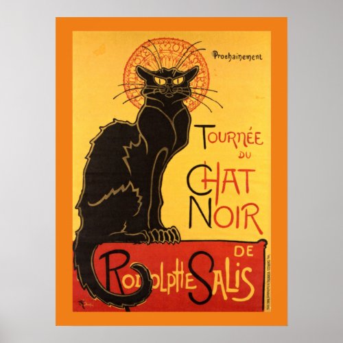 Chat Noir Steinlen Belle Epoque Vintage Art Poster