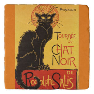 Chat Noir Steinlen Belle Epoque Vintage Art Trivet