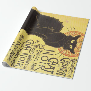 Chat Noir Steinlen Belle Epoque Vintage Art Wrapping Paper