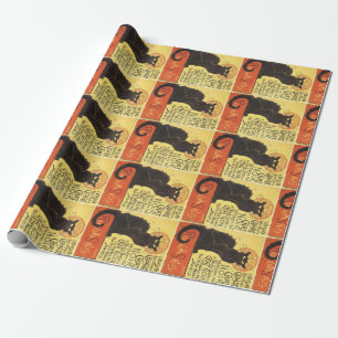 Chat Noir Steinlen Belle Epoque Vintage Art Wrapping Paper