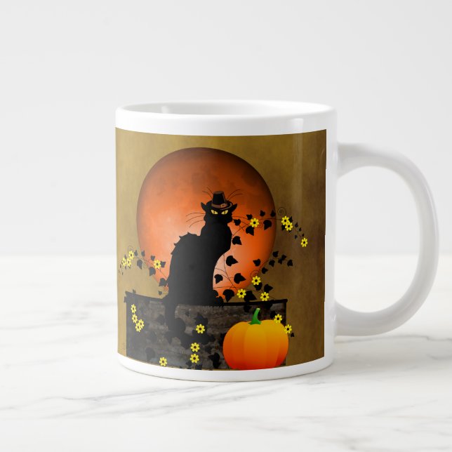 Chat Noir Thanksgiving Giant Coffee Mug (Right)