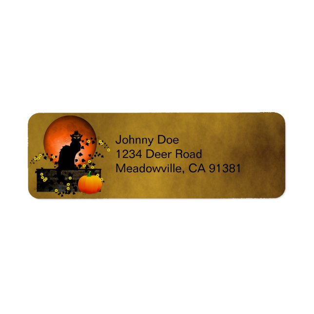 Chat Noir Thanksgiving Label (Front)