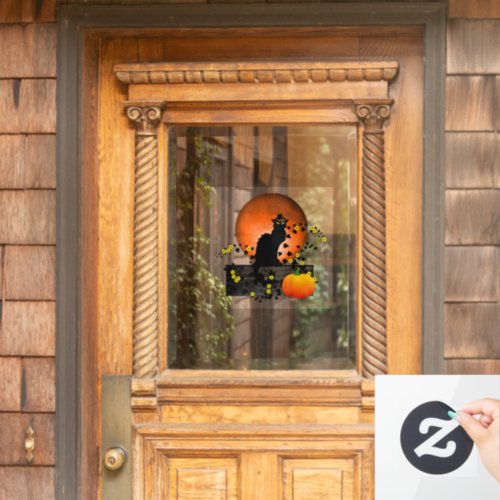 Chat Noir Thanksgiving Window Cling