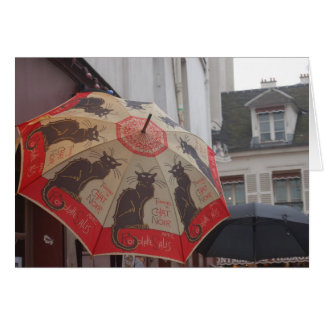Chat Noir Umbrella Montmartre Cards