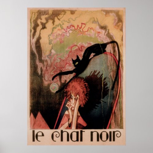 Chat Noir Vintage Cat Poster
