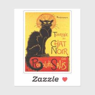 Chat Noir vintage Retro Belle Epoque Vintage Cat Sticker