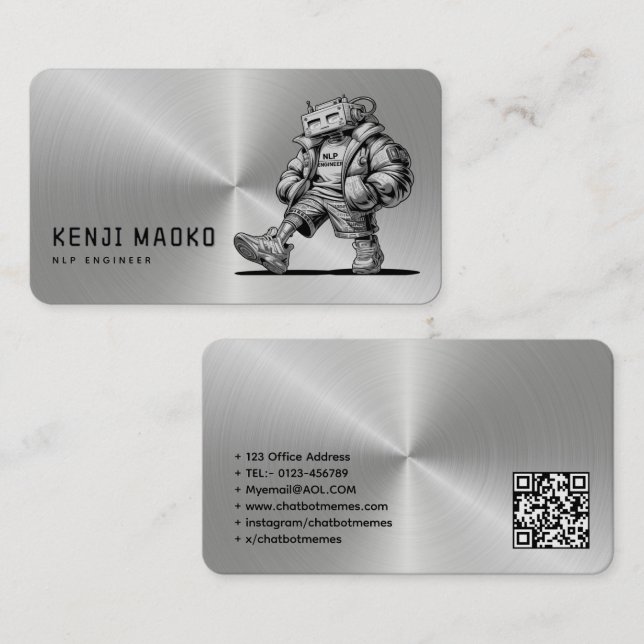 🤖Chatbot Developer Conversational AI Engineer NLP Business Card (Front/Back)