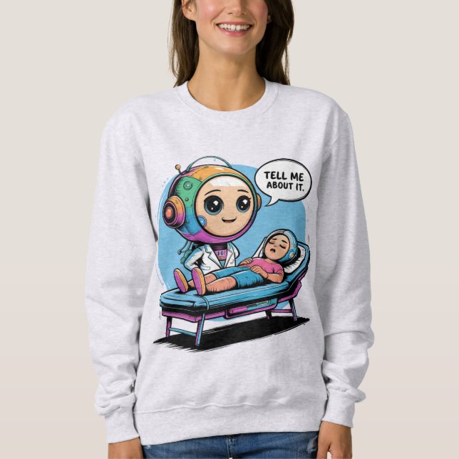 Chatbot Memes Ai Therapist Therapy Chatbot Sweatshirt (Front)