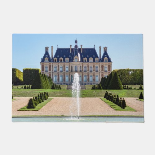 Chateau and parc de Sceaux in summer _ France Doormat